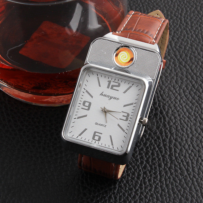 Metal electric heating wire cigarette lighter watch AliFinds