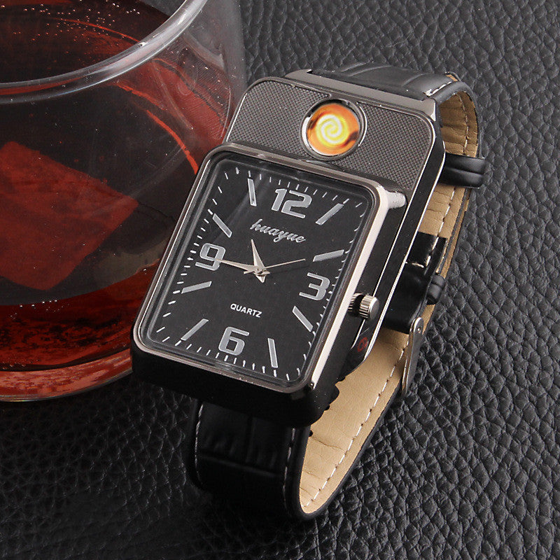 Metal electric heating wire cigarette lighter watch AliFinds