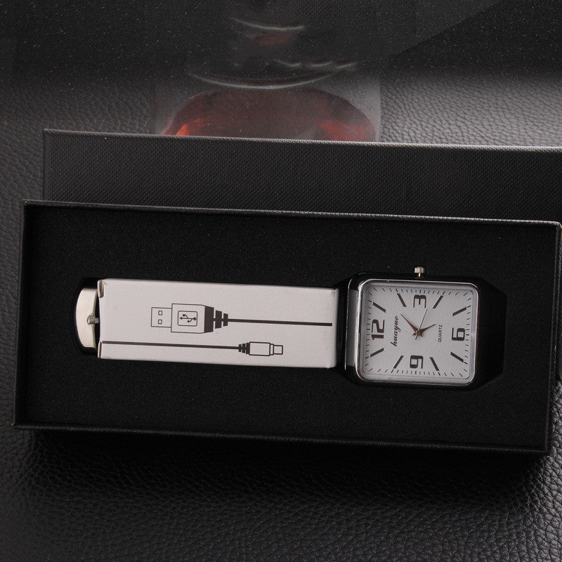 Metal electric heating wire cigarette lighter watch AliFinds