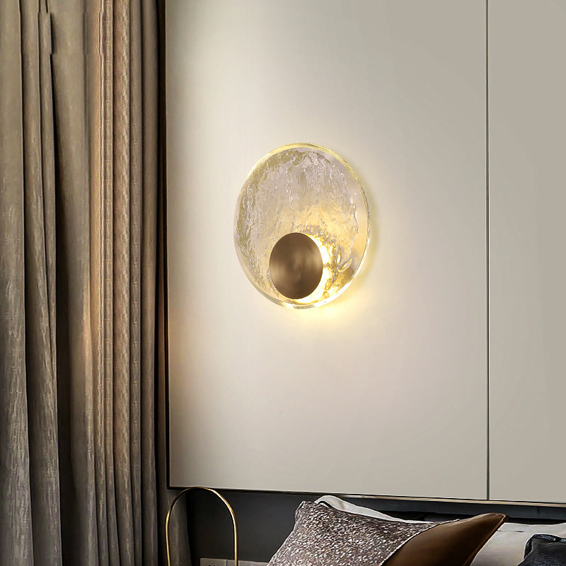 New Nordic Modern Light Luxury Crystal Copper Wall Lamp AliFinds