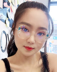 New Rhinestone Anti-blue Light Glasses For Men And Women AliFinds