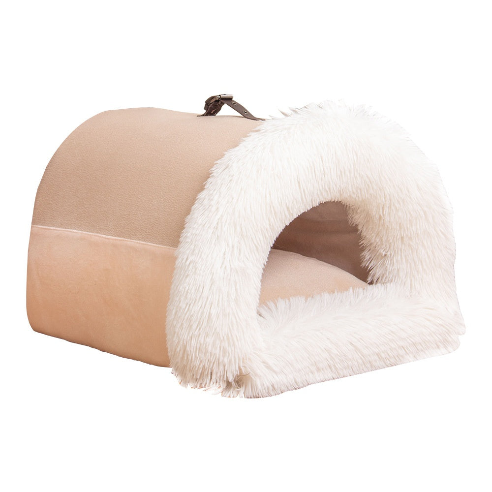 New Splice Portable Pet Nest Portable Autumn And Winter Warm Dog Nest Moisture-proof Long Fur Cat Nest Cross Border Pet Nest AliFinds