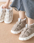 New Winter Couple Checkered Cotton Slippers AliFinds