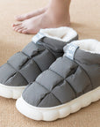 New Winter Couple Checkered Cotton Slippers AliFinds