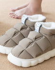 New Winter Couple Checkered Cotton Slippers AliFinds