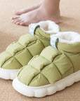 New Winter Couple Checkered Cotton Slippers AliFinds