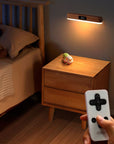 Wooden Clock Light Remote Control Solid Wood Magnetic Suction