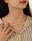 Moonstone Natural Freshwater Pearl Necklace WOMEN