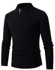 Men's Thick Twist Sweater Zipper Half Open High Collar Warm Sweater Bottoming Shirt ( 3 TO 7 DAYS)