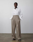 Wool's Straight Wide-leg Pants For Women