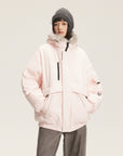 American Retro Fur Collar Hood Parker Down Jacket unisex