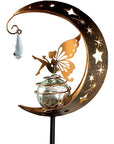 Solar Moon Fairy Lamp Outdoor Garden Iron Art