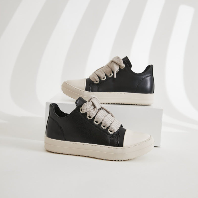 🎀 Candy Lace-Up: Women’s Chunky Sole Sneakers