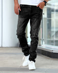 Men's Jeans Gray Trousers Stretch Skinny