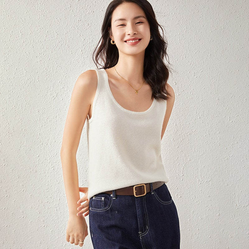 Cashmere Sweater Women&#39;s Camisole Close-fitting Inner Wear