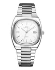 Women's Sports Business Watch - Square Dial Quartz Timepiece (Silver/Blue/Black) - 30m Waterproof Stainless Steel Strap Watch