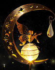 Solar Moon Fairy Lamp Outdoor Garden Iron Art