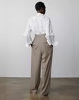 Wool's Straight Wide-leg Pants For Women