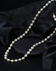 Men's 14K Gold Plated Pearl Necklace – 925 Sterling Silver Chain (Freshwater Pearl) – Minimalist Masculine Jewelry