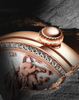 Men’s Diamond-Embedded Mechanical Watch – Waterproof Classic with Transparent Back