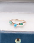 925 Silver Natural Turquoise Agate Ring For Women