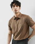 Ice Silk Draping Seamless Adhesive High Elastic Short Sleeve MEN