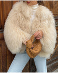 Women's Warm Long Sleeves Fur Coat