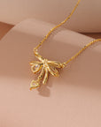 Bow Necklace Silver Women 925 Silver Light Luxury (3 to 7 Days shipping)