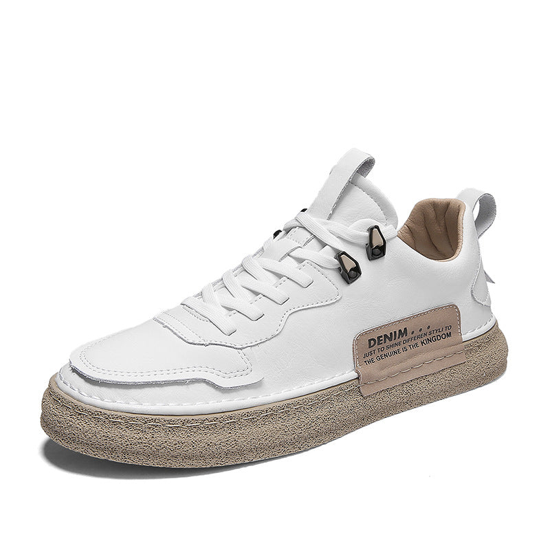 Leather Men&#39;s Versatile Casual Sneakers