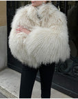 Women's Warm Long Sleeves Fur Coat