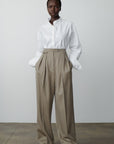 Wool's Straight Wide-leg Pants For Women