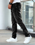 Men's Jeans Gray Trousers Stretch Skinny