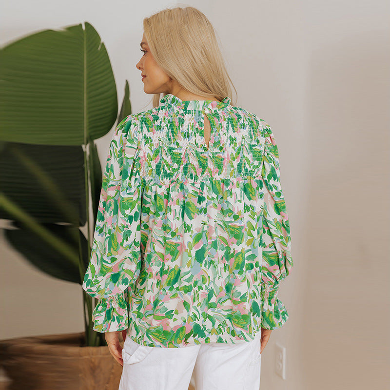 🌿 Loose Printed Top for Women – Effortless Boho Chic