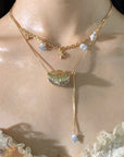 🌊✨ Ocean Goddess Necklace - Golden Shell Clavicle Chain