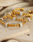 Diamond Ring Pendant Woven Hollowed Open-ended Bracelet