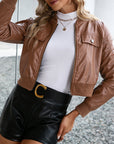 PU Motorcycle Leather Jacket  Top Women AliFinds