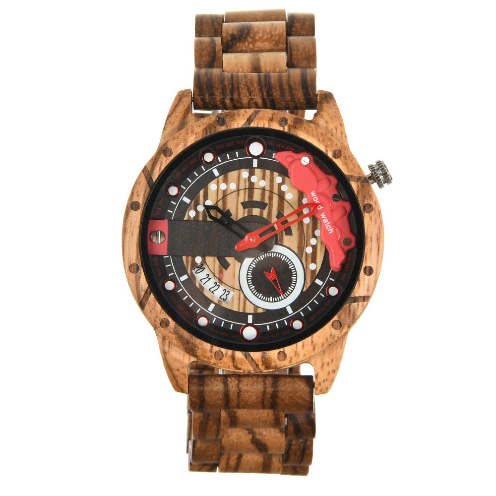 Personal Leisure Quartz Large Dial Men&#39;s Wooden Watch AliFinds