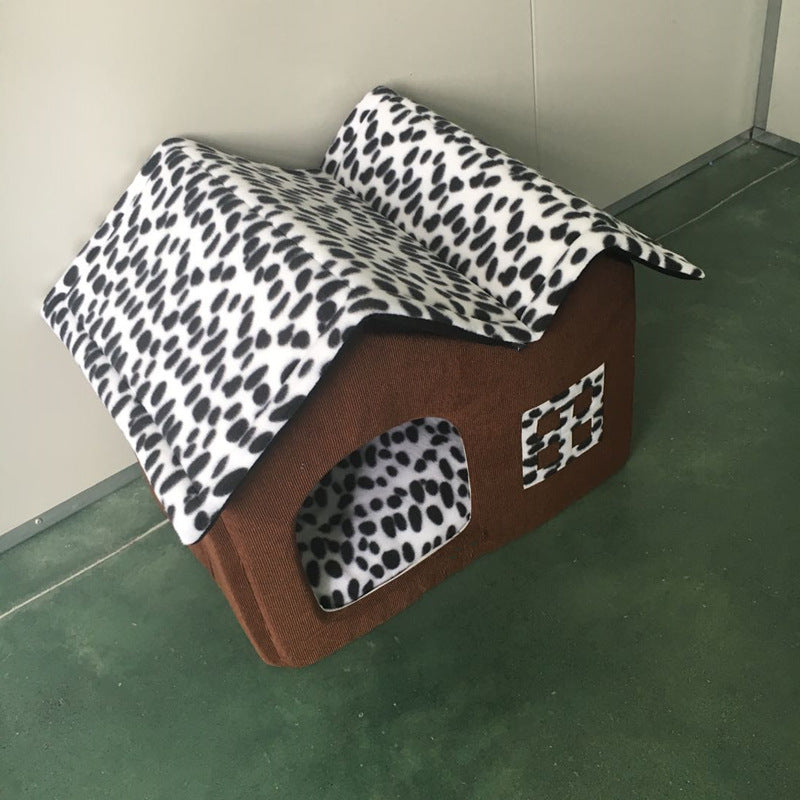 Pet Supplies Winter Pet kennel Double Roof Dog House AliFinds