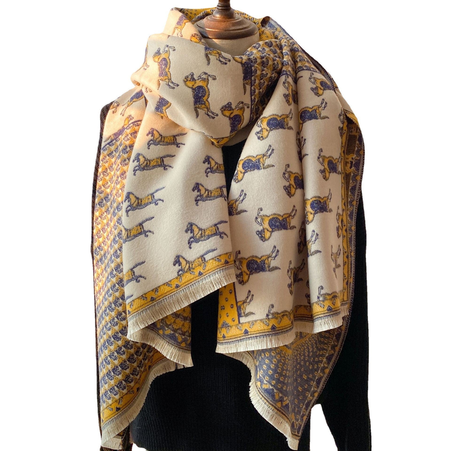 Retro Carriage Autumn And Winter New Warm Scarf For Women AliFinds