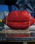 Rhinestone Bag Acrylic Lip Chain Dinner Bag Women AliFinds