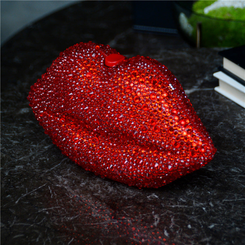 Rhinestone Bag Acrylic Lip Chain Dinner Bag Women AliFinds