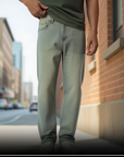 Men's Stretch Retro Jeans – Vintage Washed Tapered Denim – Comfort Meets Nostalgia