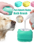 Silicone Dog Bath Massage Gloves Brush Pet Cat Bathroom Cleaning Tool Comb Brush For Dog Can Pour Shampoo Dog Grooming Supplies AliFinds