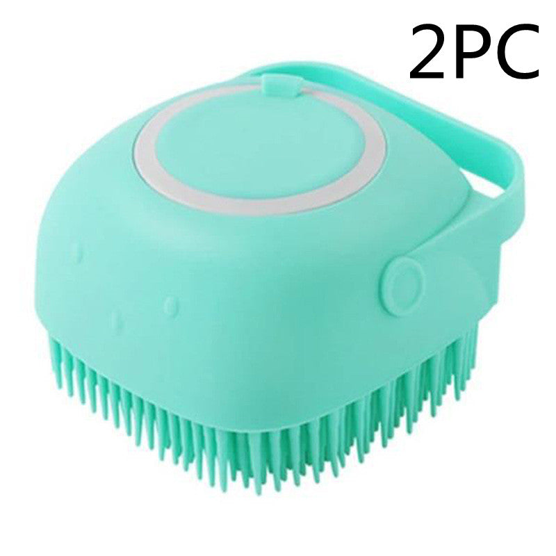 Silicone Dog Bath Massage Gloves Brush Pet Cat Bathroom Cleaning Tool Comb Brush For Dog Can Pour Shampoo Dog Grooming Supplies AliFinds