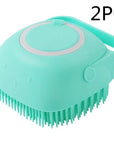 Silicone Dog Bath Massage Gloves Brush Pet Cat Bathroom Cleaning Tool Comb Brush For Dog Can Pour Shampoo Dog Grooming Supplies AliFinds