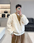 Space Cotton Short Coat Neutral Wind Spring Jacket Diamond Lattice Embossed AliFinds