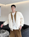 Space Cotton Short Coat Neutral Wind Spring Jacket Diamond Lattice Embossed AliFinds