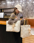 Thick Chain Tote Bags for Women Leather Big Shoulder Bag Ladies Large Capacity Shopper Purse Luxury Handbag AliFinds