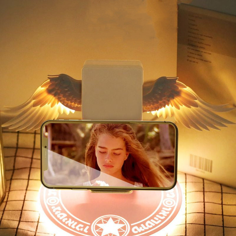 Universal Colorful LED Angel Wings Qi Wireless Charger Charge Dock For Mobile Phone Fast Charger AliFinds