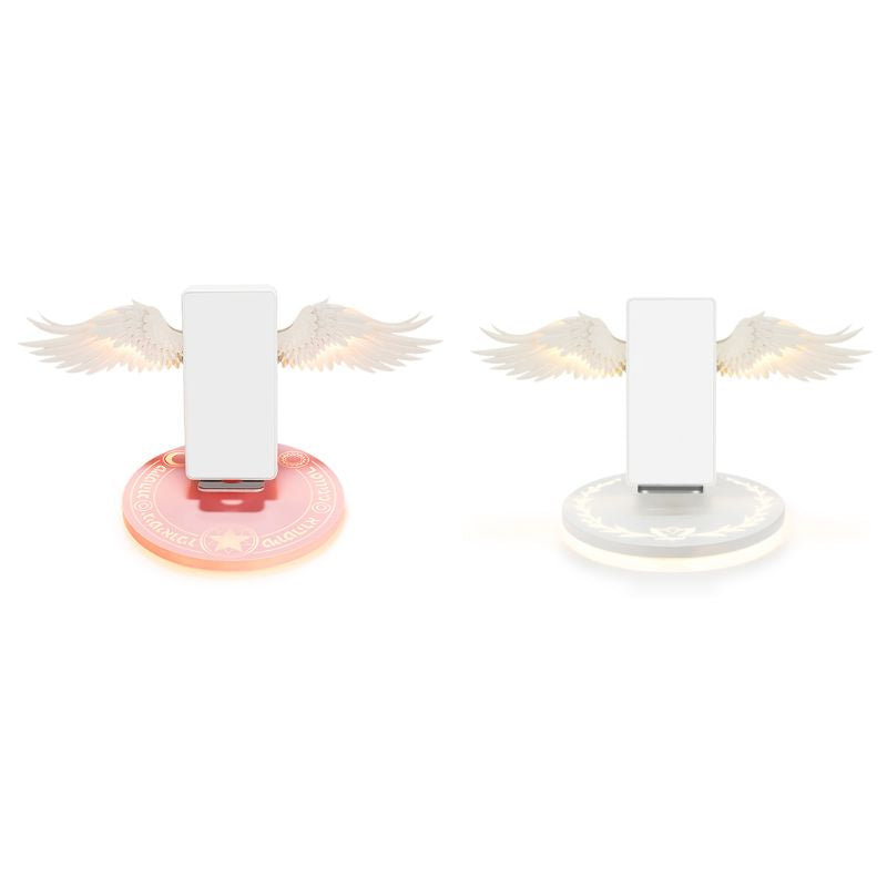 Universal Colorful LED Angel Wings Qi Wireless Charger Charge Dock For Mobile Phone Fast Charger AliFinds